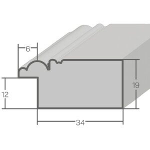 MendeFrames Bilderrahmen H660 Shabby-Chic 30x30 cm grau Klarglas