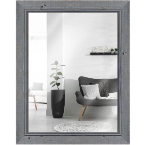 MendeFrames Wandspiegel H660 Shabby-Chic 20x40 cm grau