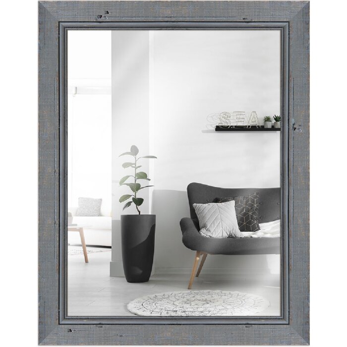 MendeFrames Wandspiegel H660 Shabby Chic 30x30 cm grau