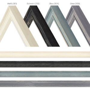 MendeFrames Bilderrahmen H470 Landhaus grau 40x40 cm Klarglas