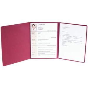 Exacompta Bewerbungsmappe 3-teilig Manila-Leinen 400g/m² DIN-A4 30 Blatt