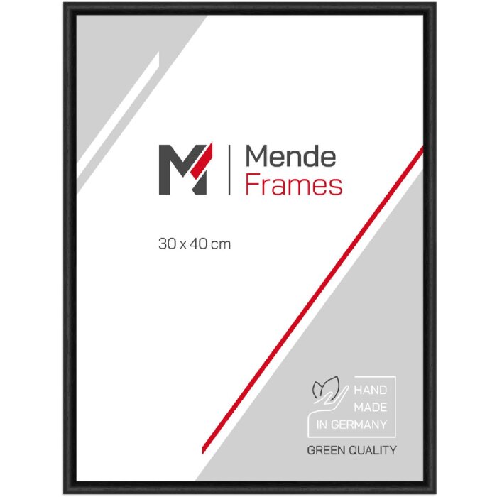 MendeFrames Holzrahmen H003 Schwarz 10x13 cm mit Antireflexglas