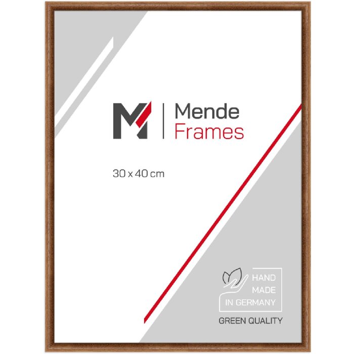 MendeFrames Holzrahmen H003 Eiche 13x18 cm mit Antireflexglas