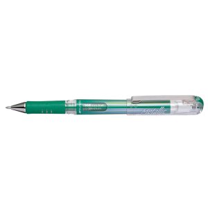 Гелевый роллер Pentel HybridGel Grip DX зеленый металлик...