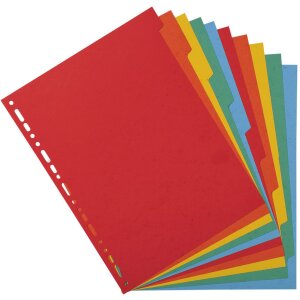 Exacompta 2010E Register DIN A4 10 Taben Manila Karton...