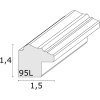 Декоративна фоторамка Deknudt S95L золото 20x30 см