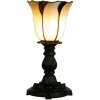 Настільна лампа LumiLamp 5LL-5136 Tiffany Ø 16x32 см Бежева скляна настільна лампа