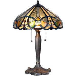 Настольная лампа Tiffany Ø 41x61 см коричневого цвета