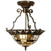 LumiLamp 5LL-5328 Потолочный светильник Tiffany Ø 37x41 см коричнево-бежевый металл стекло треугольник