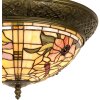 Lumilamp 5LL-5350 Потолочный светильник Tiffany Ø 38x19 см Бежевый Розовые стеклянные цветы треугольник