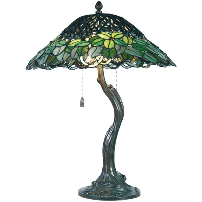 Настольная лампа Tiffany Ø 47x58 см зеленая разноцветная