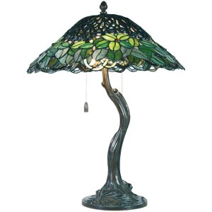 Настольная лампа Tiffany Ø 47x58 см зеленая разноцветная