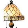 Настільна лампа LumiLamp 5LL-5408 Tiffany Ø 36x62 см Бежево-коричневий скляний трикутник
