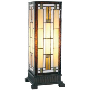 5LL-5445 Настольная лампа Tiffany 18x45 см коричневое...