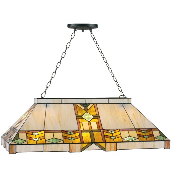 LumiLamp 5LL-5469 Подвесной светильник Tiffany 92x47x125 см желтый металлический стеклянный прямоугольник
