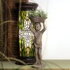 LumiLamp 5LL-5539 Колона Тіффані Ø 31x78 см Зелений Білий Скло Квіти круглі