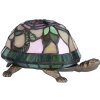 Настольная лампа LumiLamp 5LL-5787 Tiffany 15x22x13 см коричнево-красное стекло черепаха