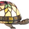 Настольная лампа LumiLamp 5LL-5787 Tiffany 15x22x13 см коричнево-красное стекло черепаха