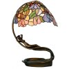 Настільна лампа LumiLamp 5LL-799 Tiffany 28x20x40 см фіолетово-рожеве скло