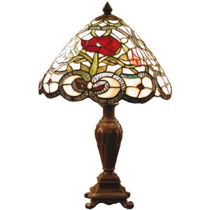 Настольная лампа Tiffany Ø 32x47 см красного цвета