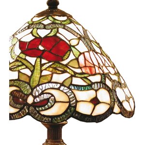 Настольная лампа Tiffany Ø 32x47 см красного цвета