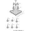 Люстра із заліза та скла Ø 50 см - 5LL-CR32 Clayre Eef