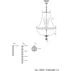 Люстра зі скла та заліза Ø 40 см - 5LL-CR44 Clayre Eef