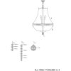Люстра LumiLamp 5LL-CR52 Ø 60x85-200 см Сріблястий підвісний світильник із залізного скла