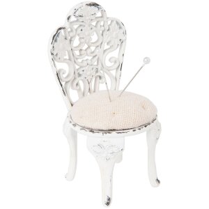 6Y2317 - Nadelkissen  Ø 5x10 cm weiß