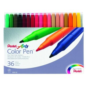 Набор из 36 ручек с фибровым наконечником Colour Pen 0,6 мм