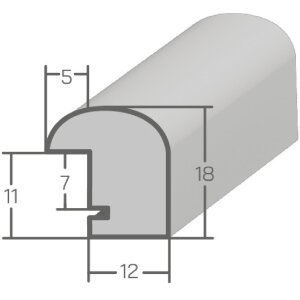 MendeFrames Holzrahmen H004 Eiche 20x40 cm mit Antireflexglas