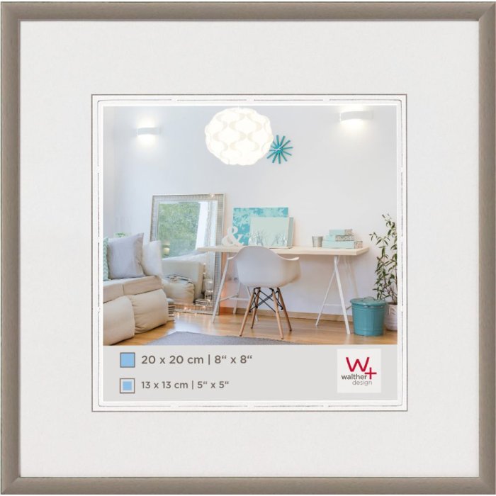 Пластикова рамка Walther New Lifestyle 20x20 см сталь