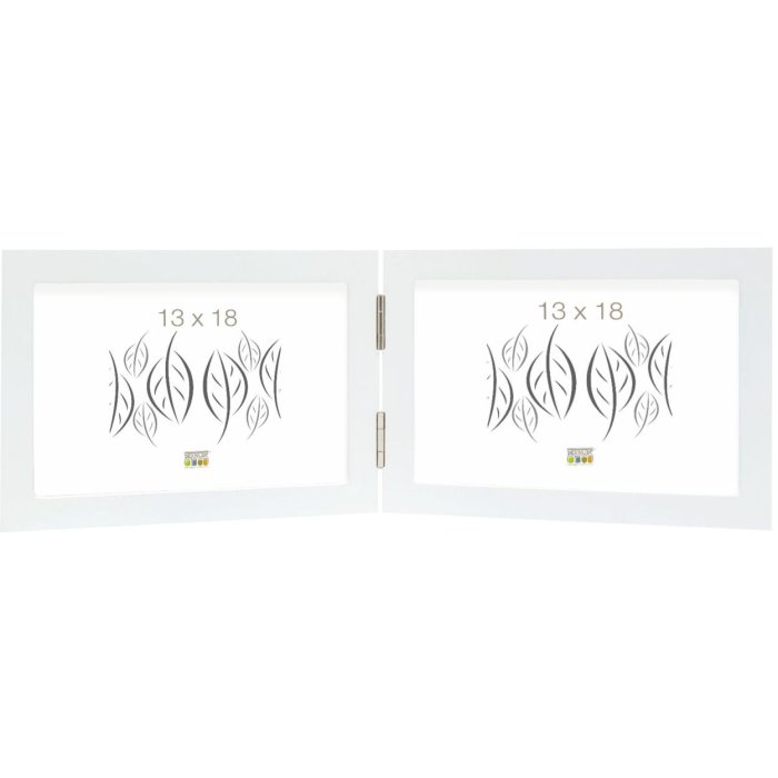Двойная рамка из белого дерева 10,0 x15,0 см S68FK альбомный формат