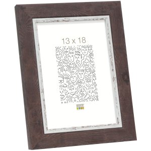 Фоторамка коричневая пластиковая 13,0 x18,0 см S45VY