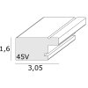 Фоторамка коричневая пластиковая 10,0 x15,0 см S45VH
