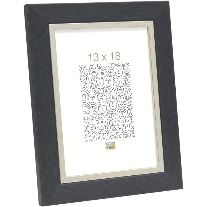 Рамка для фотографій сіра пластикова 13,0 x18,0 см S45VF
