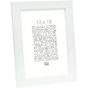 Деревянная рамка S45S белая 13,0 x18,0 см
