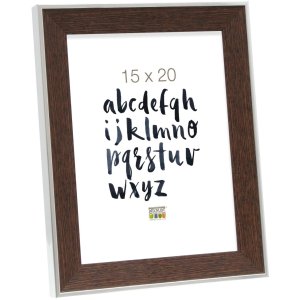 Рамка для фотографій коричнева пластикова 15,0 x20,0 см...