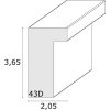 Рамка для картини біле дерево 24,0 x30,0 см S43DL