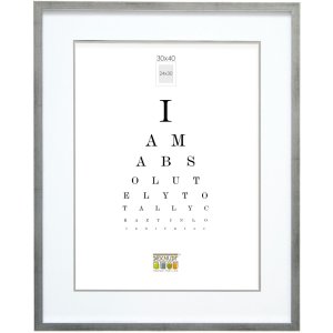S43AD1P1 Деревянная рамка серебристая 40x50 см passe-partout