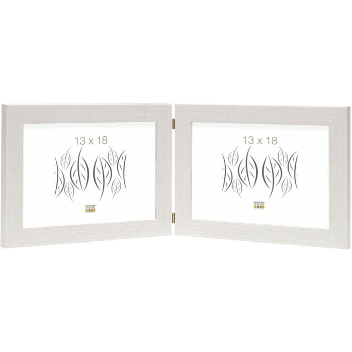 Подвійна рамка S41VF1H біла 2 фото 10x15 см альбомний формат
