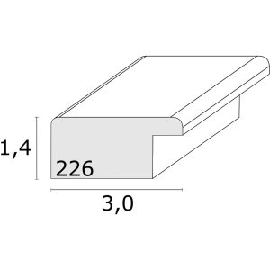 Рамка для картини S226K2 чорне дерево 50,0 x70,0 см