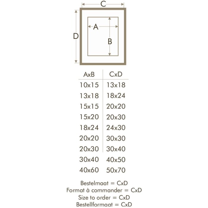 Фоторамка с паспарту из дерева тауп 30,0 x40,0 см;20,0 x30,0 см S223K