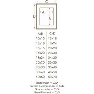 Фоторамка с паспарту из дерева тауп 30,0 x40,0 см;20,0...