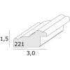 Рамка для картини біло-коричневе дерево 30,0 x45,0 см S221H