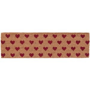Придверный коврик Hearts коричневого цвета - 75x22x2 см