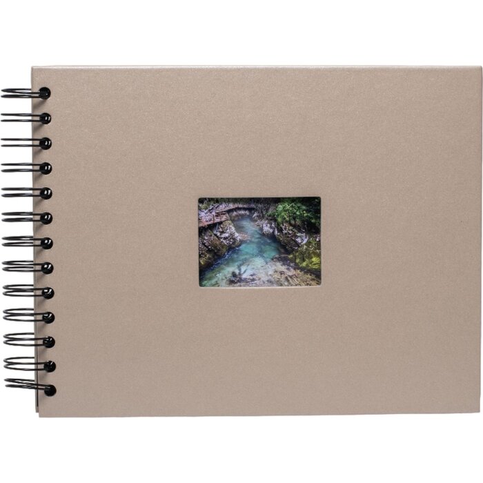 Альбом на спирали HNFD BULDANA taupe metallic 23x17 см 40 черных страниц
