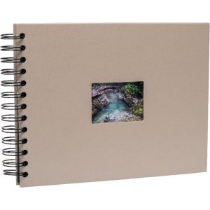 Альбом на спирали HNFD BULDANA taupe metallic 23x17 см 40 черных страниц