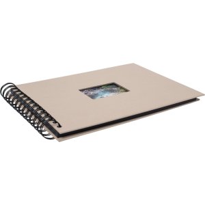 Альбом на спирали HNFD BULDANA taupe metallic 23x17 см 40 черных страниц