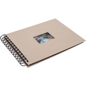 Альбом на спирали HNFD BULDANA taupe metallic 23x17 см 40 черных страниц
